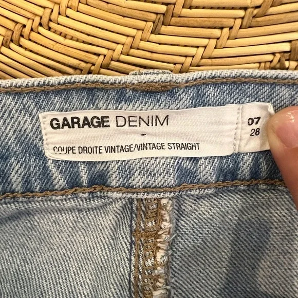 Garage denim vintage straight jeans size 7/28 - Picture 4 of 6